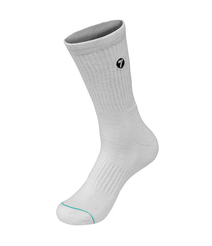 Brand Crew Sock - White