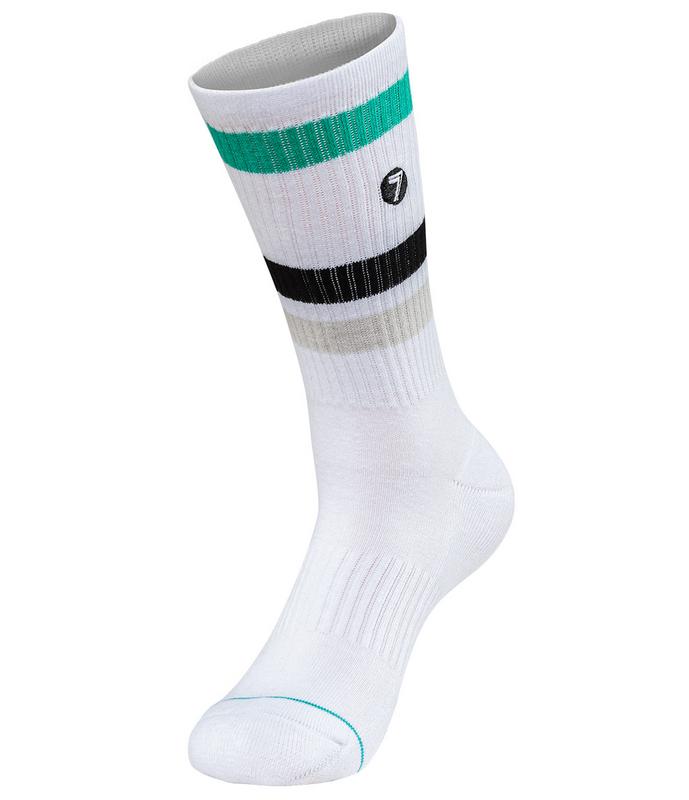 Alliance Sock - White/Aqua